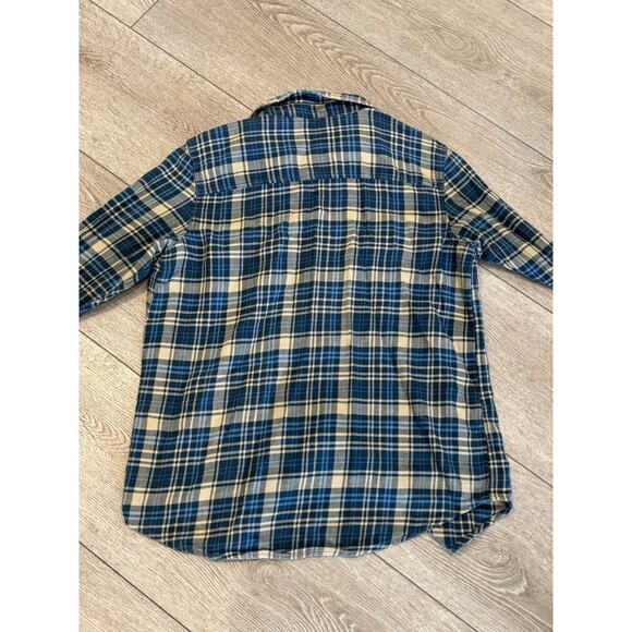 Vtg CC Filson Plaid Flannel Mens Size L Button Front Shirt Long Sleeve Green - Picture 7 of 8